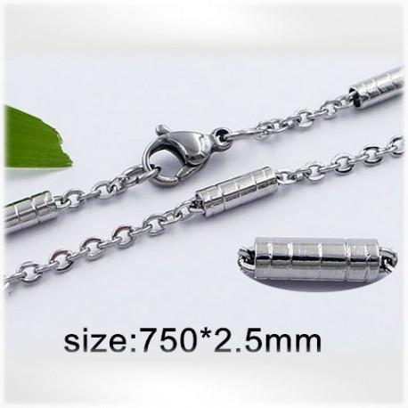 Ocelový náhrdelník - Hmotnost: 11.2g, 750x2.5mm